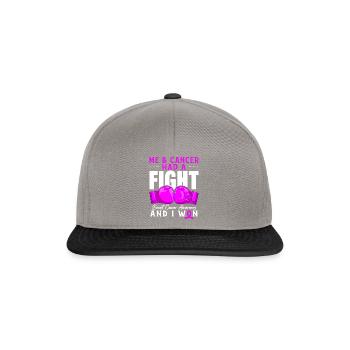 Krebs Chemotherapie Chemo Geschenk - Snapback Cap - Graphit/Schwarz - Vorne