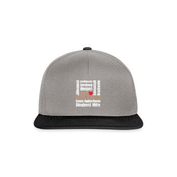 Bielefeld love Stadtteile - Snapback Cap - Graphit/Schwarz - Vorne