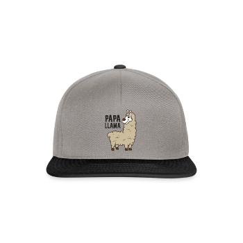 Papa Llama Hommes Garçon Drôle Papa Llama - Casquette snapback - gris graphite/noir - Devant