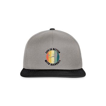 Kickball Hobby Sports Ballsport Training - Snapback Cap - Graphit/Schwarz - Vorne
