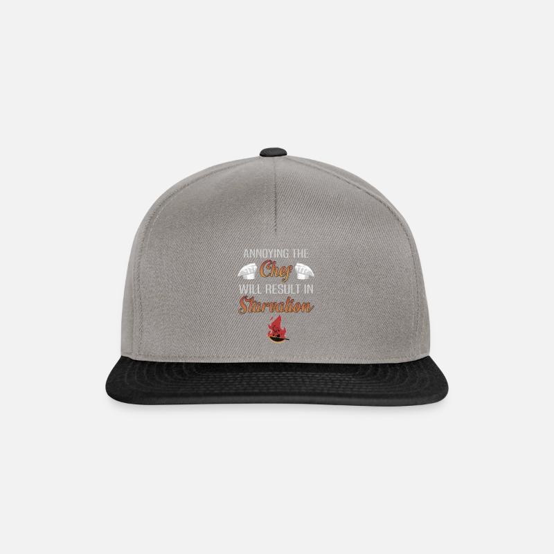 Chef restaurant drôle disant chef de cuisine - Casquette snapback - gris graphite/noir