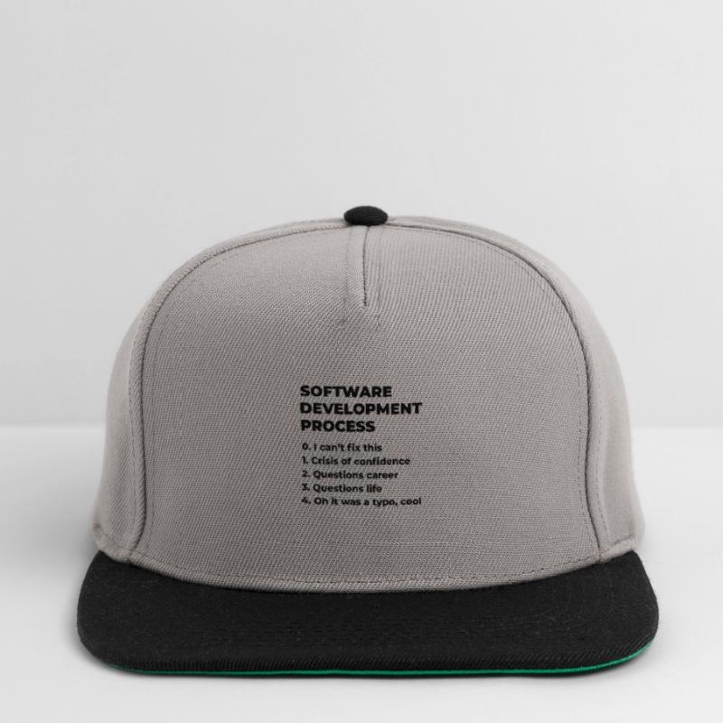 Software Development Process Programmer Coder Nerd Snapback Cap
