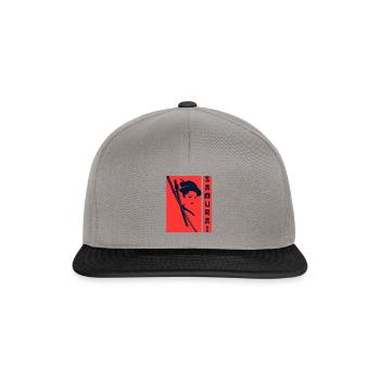 Samurai Woman Shirt - Snapback Cap - Graphit/Schwarz - Vorne