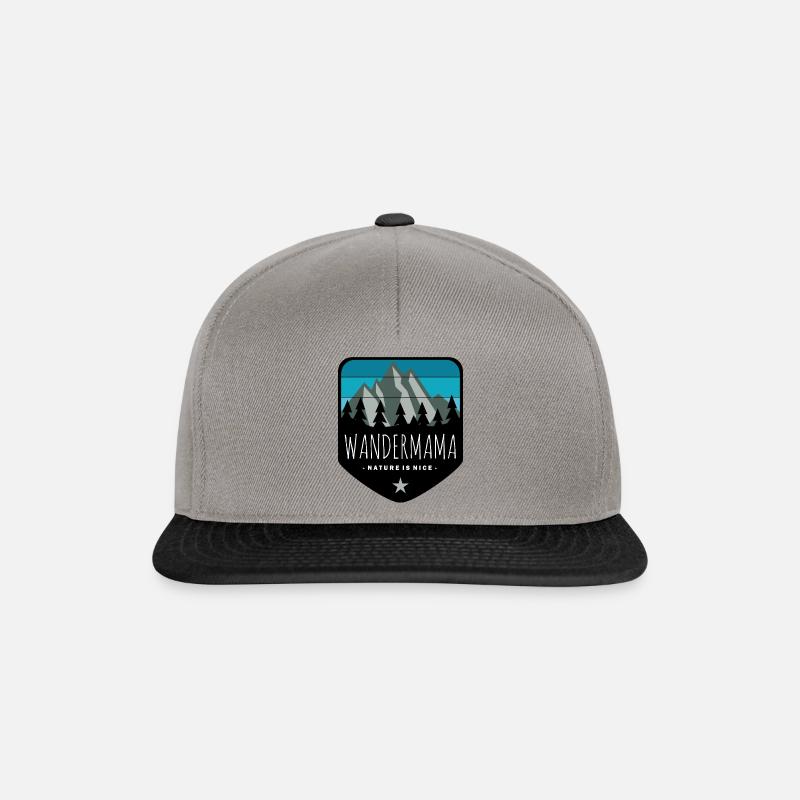 wandermama - Snapback Cap - Graphit/Schwarz
