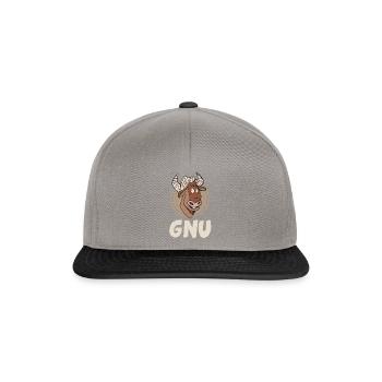 Wildebeest Antelope Africa Animal Steppe Zoo - Casquette snapback - gris graphite/noir - Devant