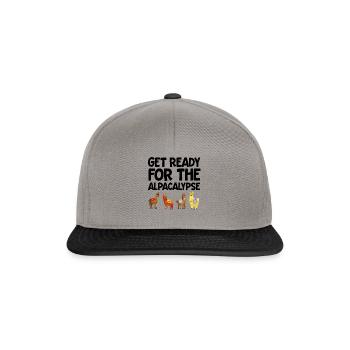 Get Ready For The AlpacaLypse Funny Alpaca Llama - Snapback Cap - graphite/black - Front