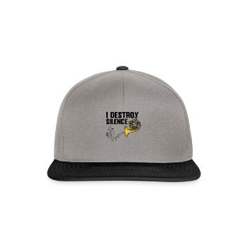 Neuheit Musikinstrument Musiker Klarinette - Snapback Cap - Graphit/Schwarz - Vorne