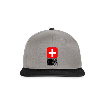 Boner Donor Funny Men's - Snapback Cap - graphite/black - Front