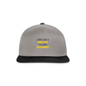 Libertarian Limit Government Anarchist Minarchist - Snapback Cap - graphite/black - Front