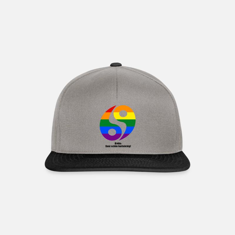Sternzeichen Krebs Pride Design - Snapback Cap - Graphit/Schwarz