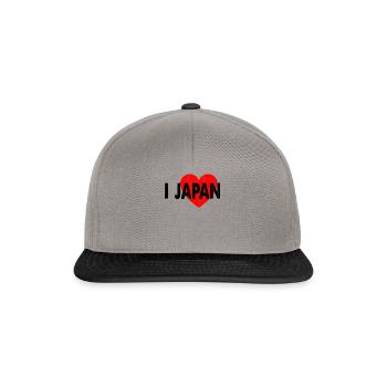 I Heart Japan Love Japanese - Snapback Cap - graphite/black - Front