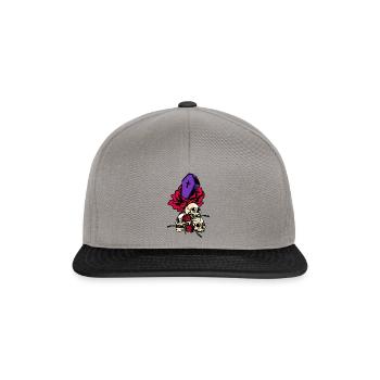 Gothique Crâne Roses Mort Tombe Esthétique Sombre - Casquette snapback - gris graphite/noir - Devant