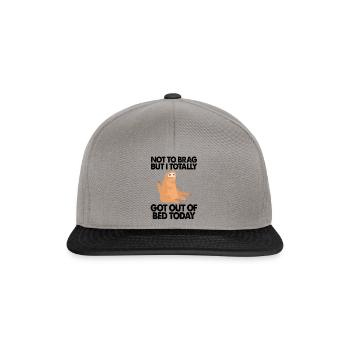 Sloth Got Out Of Bed Today Funny - Snapback Cap - graphite/black - Front