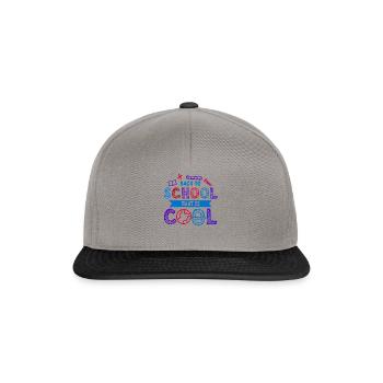 Kids Back to School That Is Cool Design - Snapback Cap - Graphit/Schwarz - Vorne