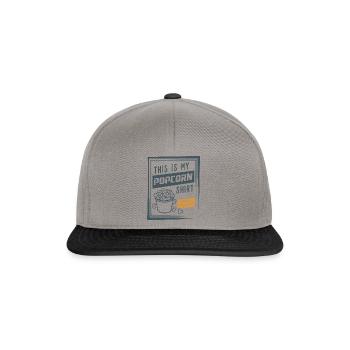 Eating Popcorn Funny Saying Movies and Popcorn - Snapback Cap - graphite/black - Front
