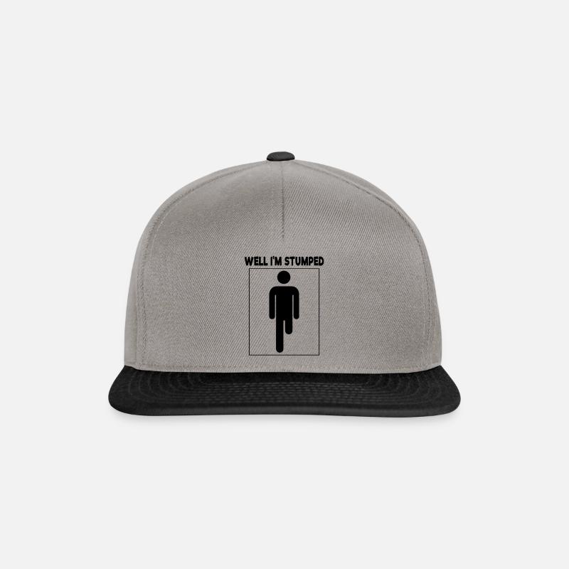 Well I'm Stumped Leg Amputee - Snapback Cap - graphite/black