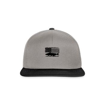 Urkomischer nationalistischer Angelfischer - Snapback Cap - Graphit/Schwarz - Vorne