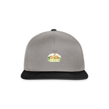 Forest Animal Deer Flowers Name Julian - Snapback Cap - graphite/black - Front