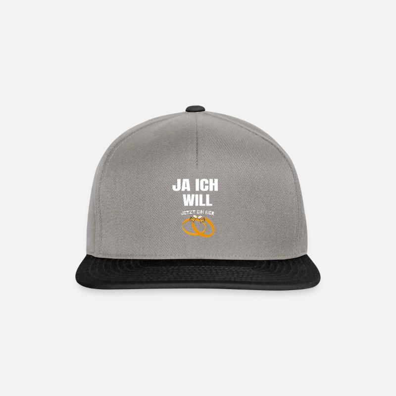 JA ICH WILL - Snapback Cap - Graphit/Schwarz
