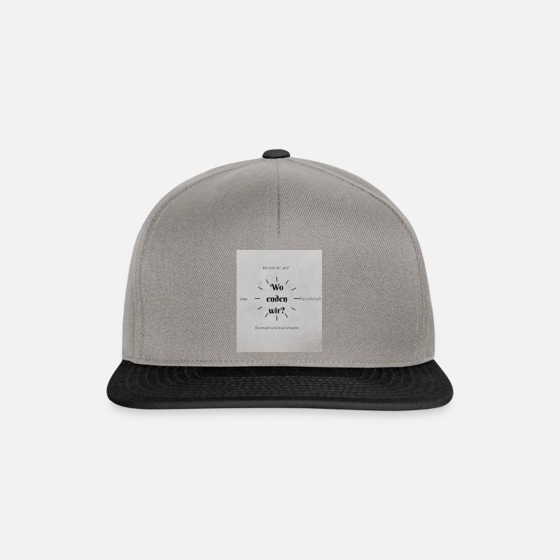 Date or not? - Snapback Cap - Graphit/Schwarz