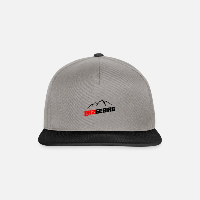 Arzgebirg Berg Wandern - Snapback Cap - Graphit/Schwarz