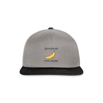 Bananas and Music Notes Eating Exotic Fruits - Snapback Cap - graphite/black - Front
