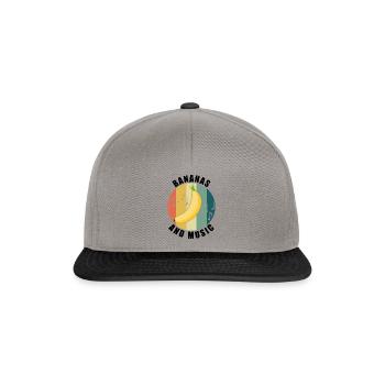 Fruits Delicious Banana Musiknoten - Snapback Cap - Graphit/Schwarz - Vorne