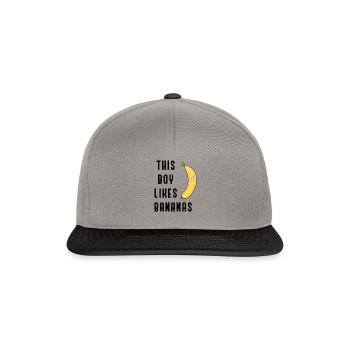 Healthy Fruits Bananas Ironic Saying - Snapback Cap - graphite/black - Front