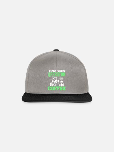 Gabelstapler Fahrer Bediener lustiges Design - Snapback Cap - Graphit/Schwarz