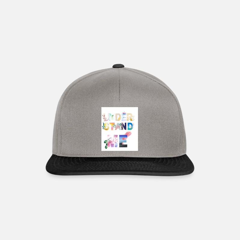 Understand me - Snapback Cap - graphite/black