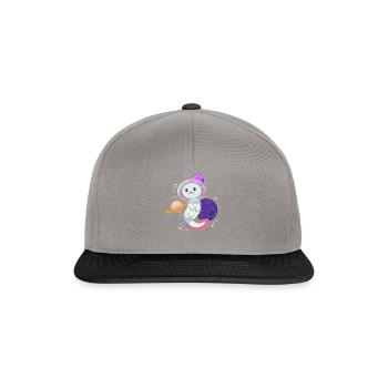 Humorous Galaxies Planets Spaceman Adorable - Snapback Cap - graphite/black - Front