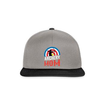 Bogenschießen Mutter Bogenschütze Mama - Snapback Cap - Graphit/Schwarz - Vorne