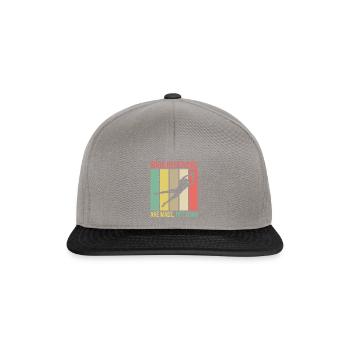 Wild Receiver Are Made Not Born Shirt - Snapback Cap - graphite/black - Front