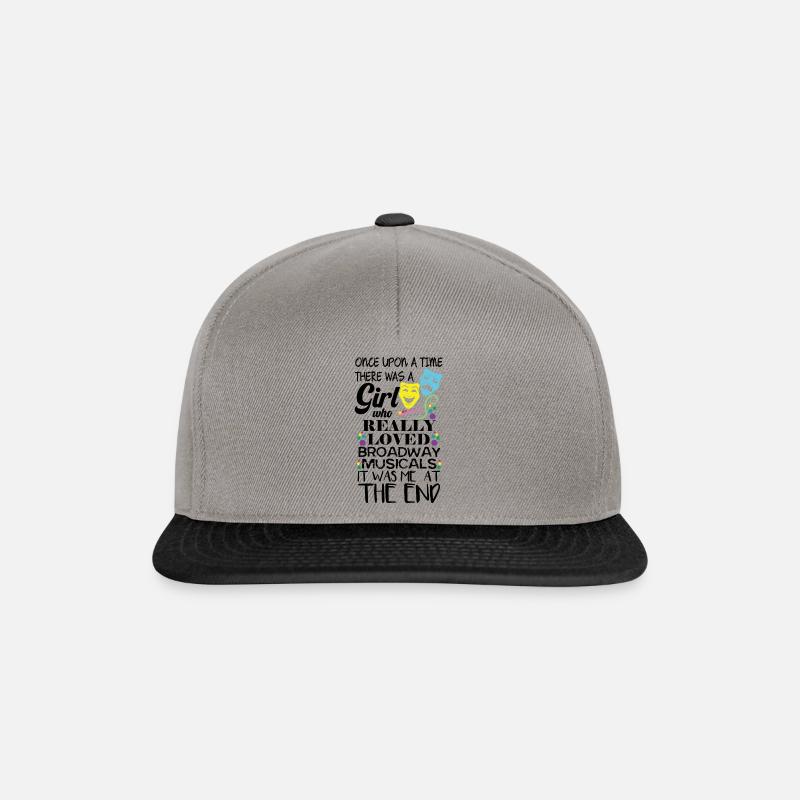 Neuheit Es gab ein Mädchen, das den Broadway liebte - Snapback Cap - Graphit/Schwarz