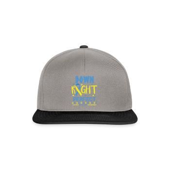Neuheit Down Right Down Syndrom Gehirn Geist - Snapback Cap - Graphit/Schwarz - Vorne