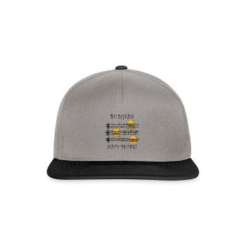 Hamburgers et notes de musique Clef Musician - Casquette snapback - gris graphite/noir - Devant
