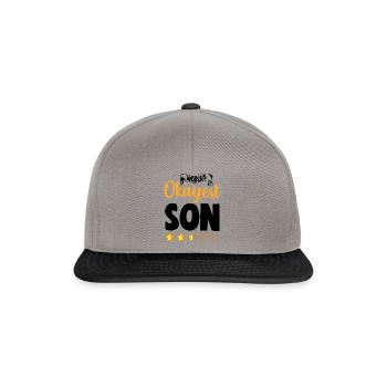 World's Okayest Son - Snapback Cap - graphite/black - Front