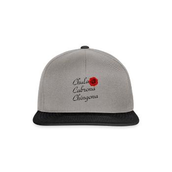 Chingona Latina Feminist - Snapback Cap - graphite/black - Front