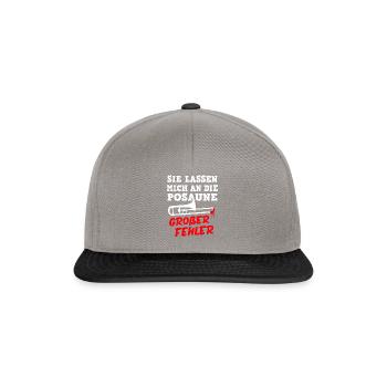 Posaune Posaunist Blasorchester Blasmusik - Snapback Cap - Graphit/Schwarz - Vorne
