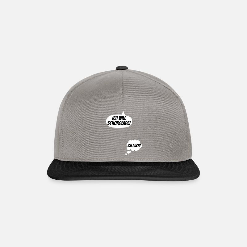 Ich Will Schokolade Lustige Schwangerschaft - Snapback Cap - Graphit/Schwarz