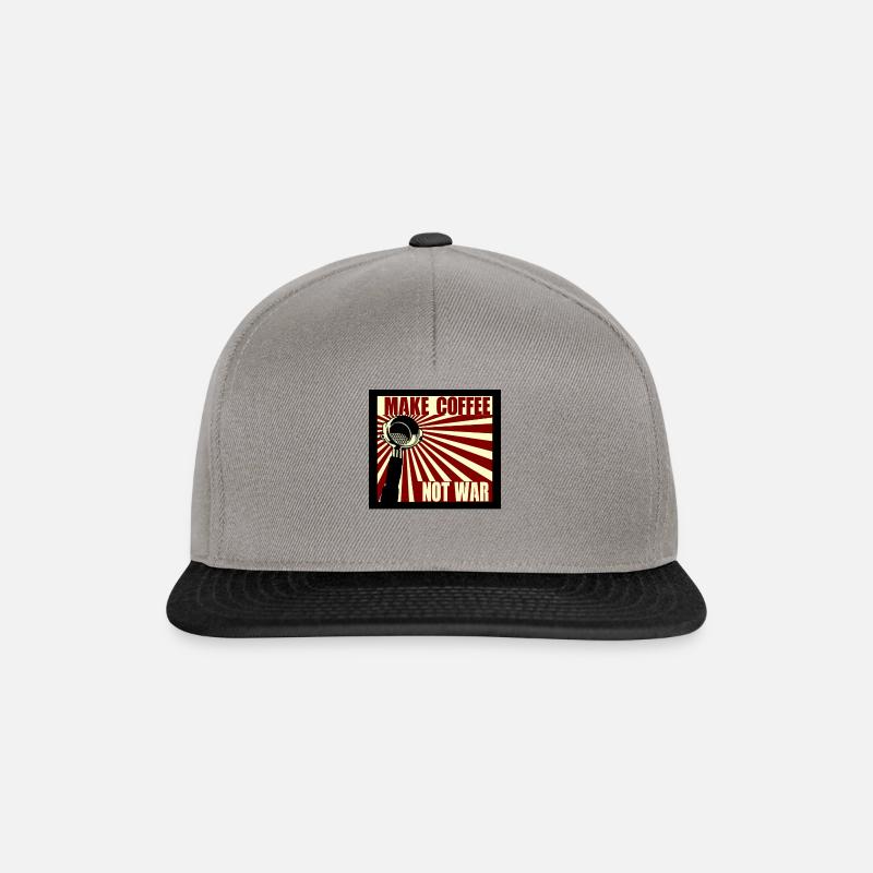Make Coffee Not War Barista Koffeinjunkie Kaffee - Snapback Cap - Graphit/Schwarz
