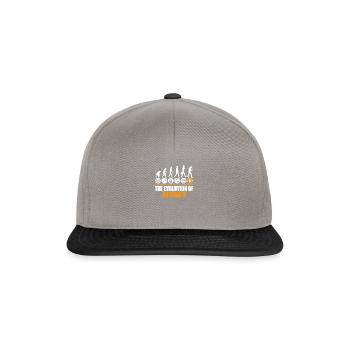 Bitcoin Evolution de l’argent - Drôle de BTC - Casquette snapback - gris graphite/noir - Devant