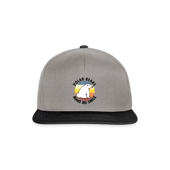 Polar Bears Cute Wildlife Animal Nature Arctic - Snapback Cap - graphite/black - Front