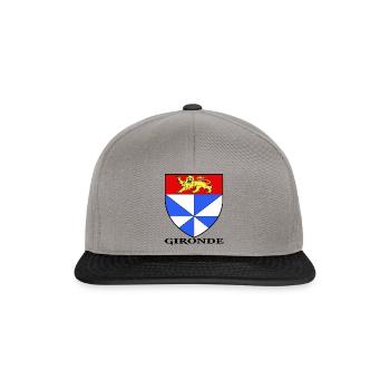 gironde blason - Casquette snapback - gris graphite/noir - Devant