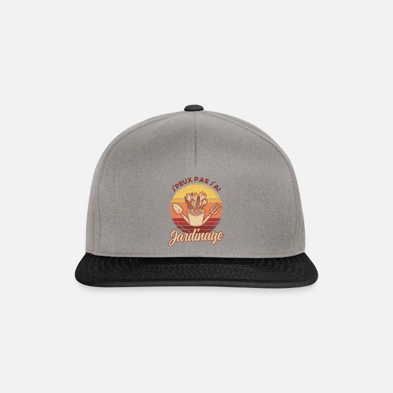 Hobbygärtner Schrebergarten Gärtner Geschenk - Snapback Cap - Graphit/Schwarz