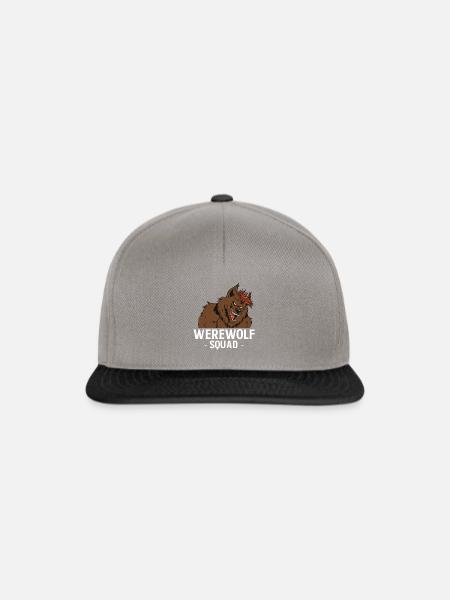 Werewolf Squad Werwolf Shirt Geschenk - Snapback Cap - Graphit/Schwarz