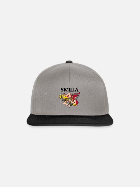 Sizilien flagge Sizilien Palermo Italien - Snapback Cap - Graphit/Schwarz