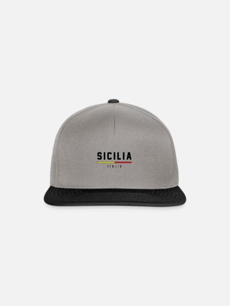 Sizilien flagge Sizilien Palermo Italien - Snapback Cap - Graphit/Schwarz