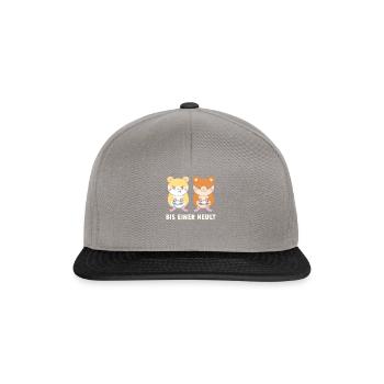 Bis Einer Heult Gamer Hamster - Snapback Cap - Graphit/Schwarz - Vorne