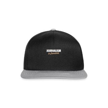 Journalism Is Freedom Shirt - Snapback Cap - black/grey - Front